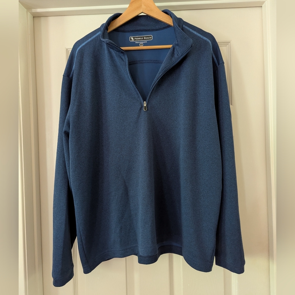 Pebble Beach Men's Golf Blue Lightweight Thin Long Sleeve Jacket Size Large